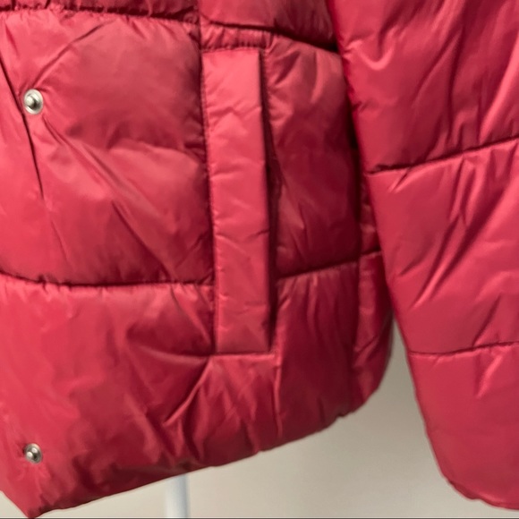 NWT Banana Republic Red Currant Funnel-Neck Puffer Coat Size XS - Picture 7 of 14